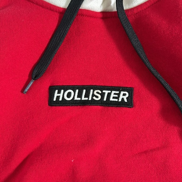 Unisex Hollister Red & White Hoodie - Size M - Picture 2 of 5